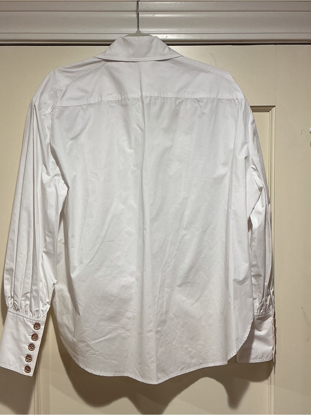NWOT Edward Achour White Long Sleeve Shirt with Bow, Size FR 38 - Picture 7 of 7